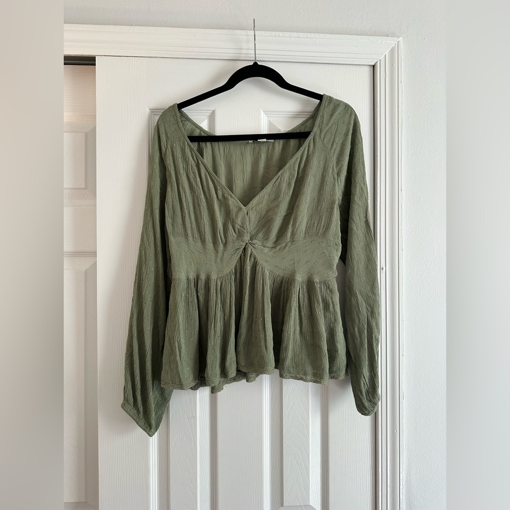 Green blouse